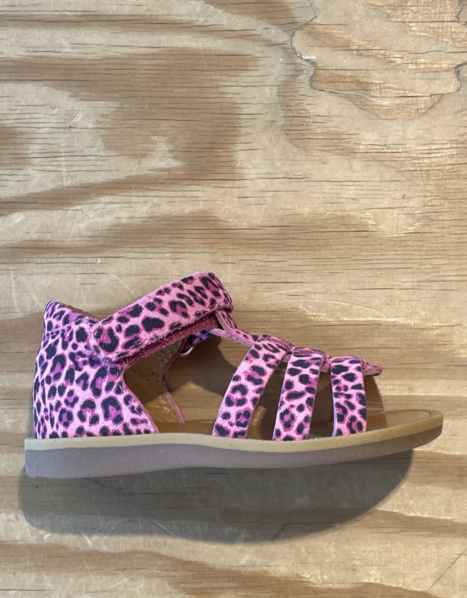 POM D'API POM D'API POPPY STRAP sandalen velcro MINI LEO PEONIA