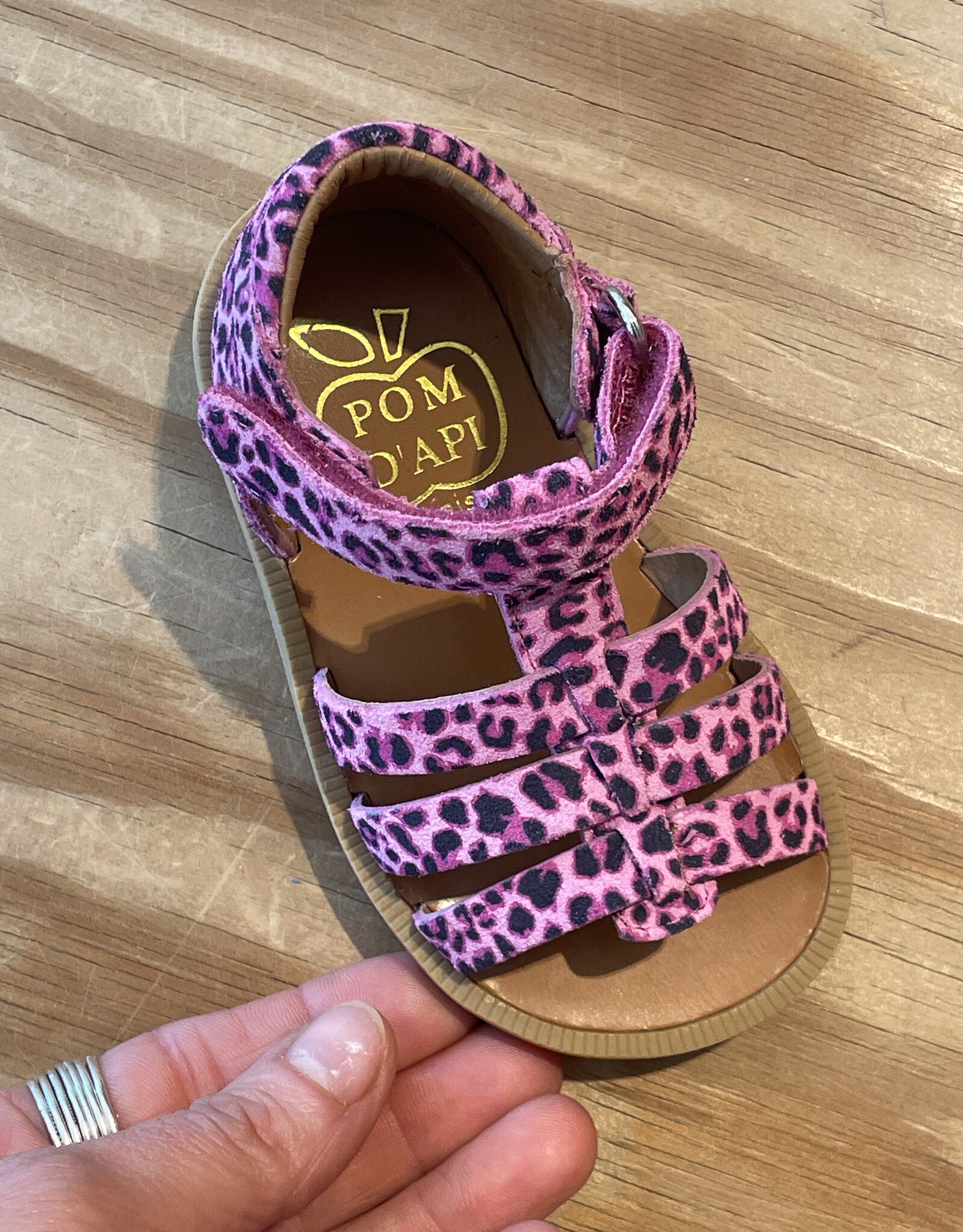 POM D'API POM D'API POPPY STRAP sandalen velcro MINI LEO PEONIA