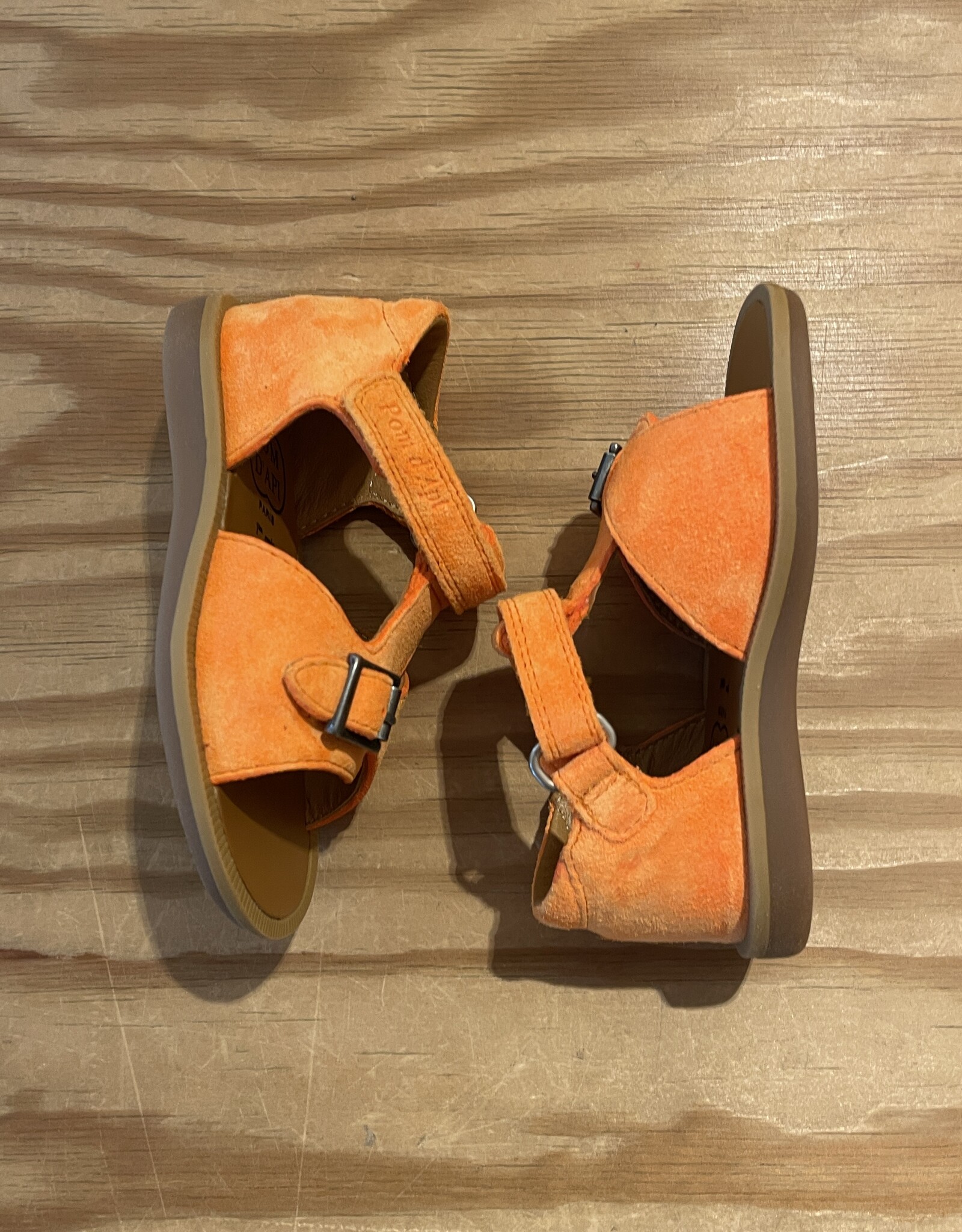 POM D'API POM D'API POPPY DADDY VELOURS SANDALEN ARANCIO