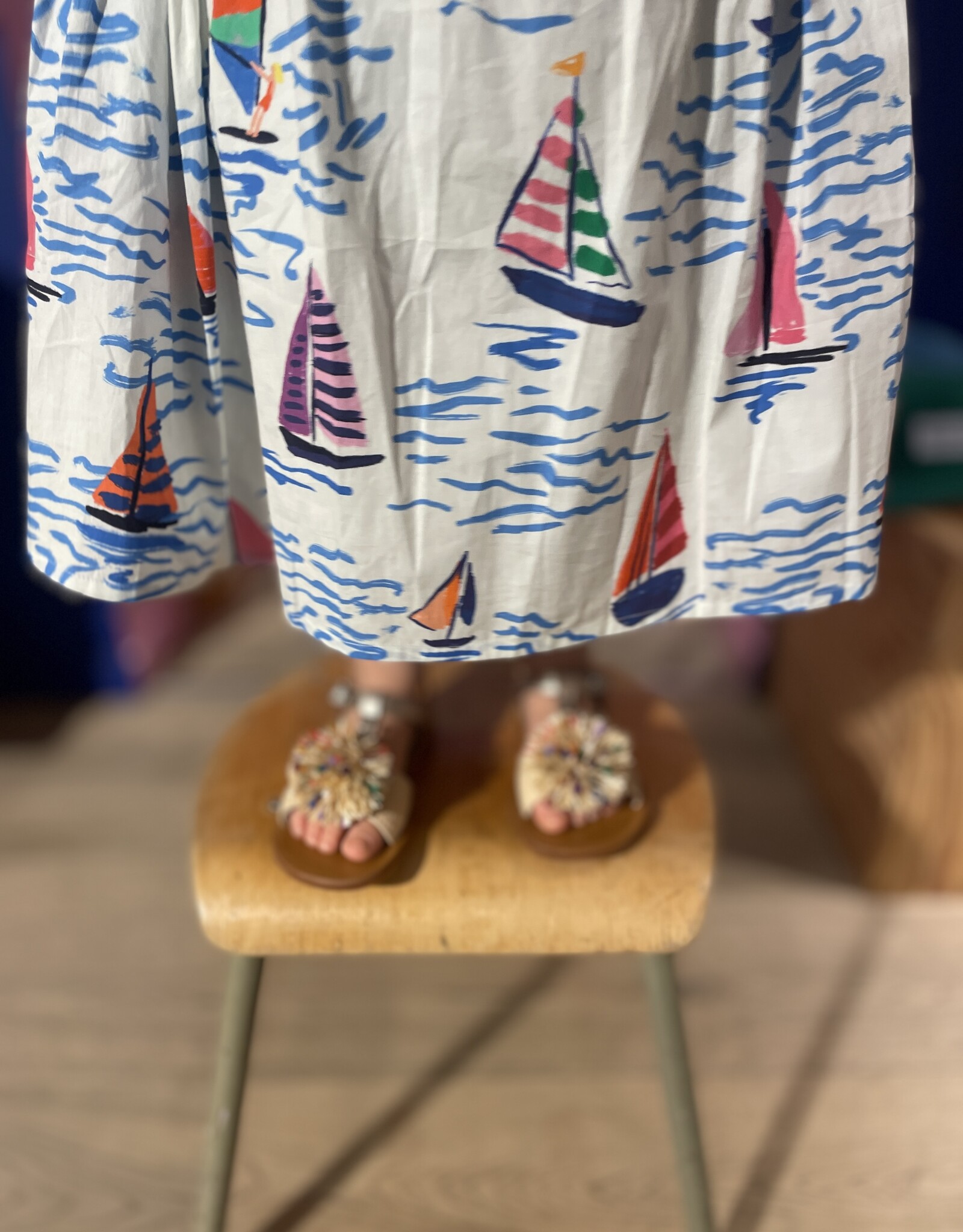 POM D'API POM D'API PLAGETTE POMPOM LAM ORO PALA CREMA