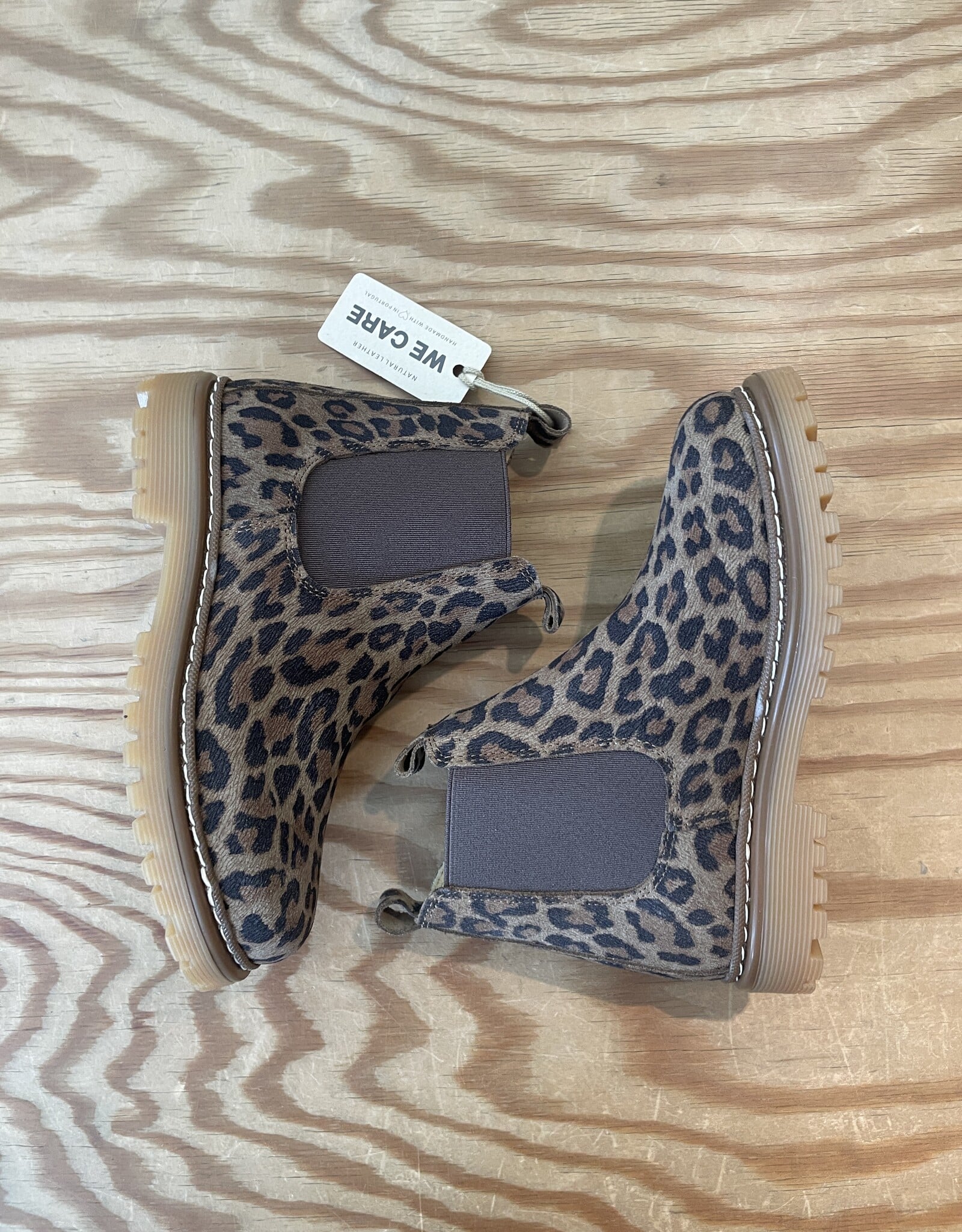 ANGULUS ANGULUS CHELSEA BOOT LEOPARD BROWN