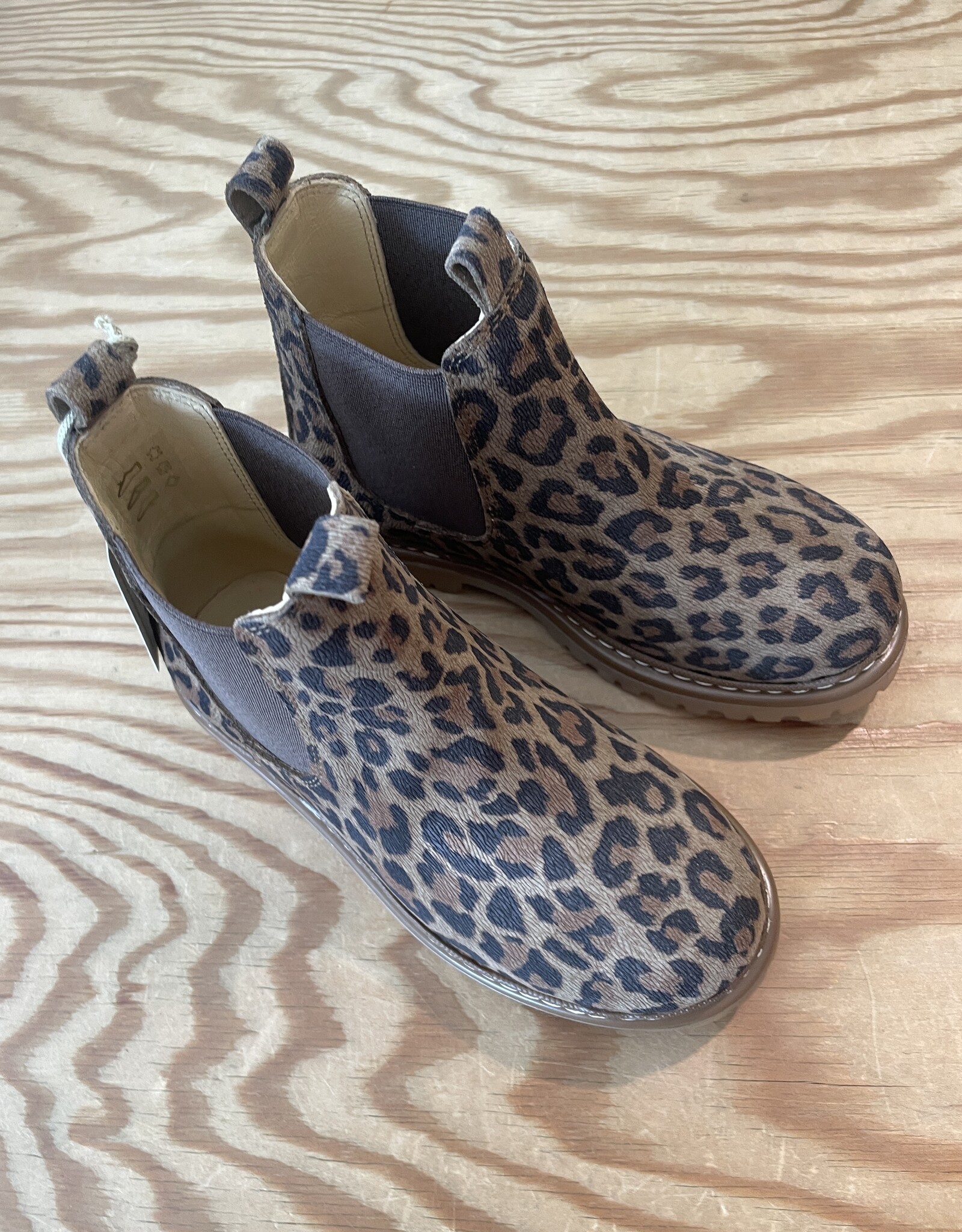 ANGULUS ANGULUS CHELSEA BOOT LEOPARD BROWN