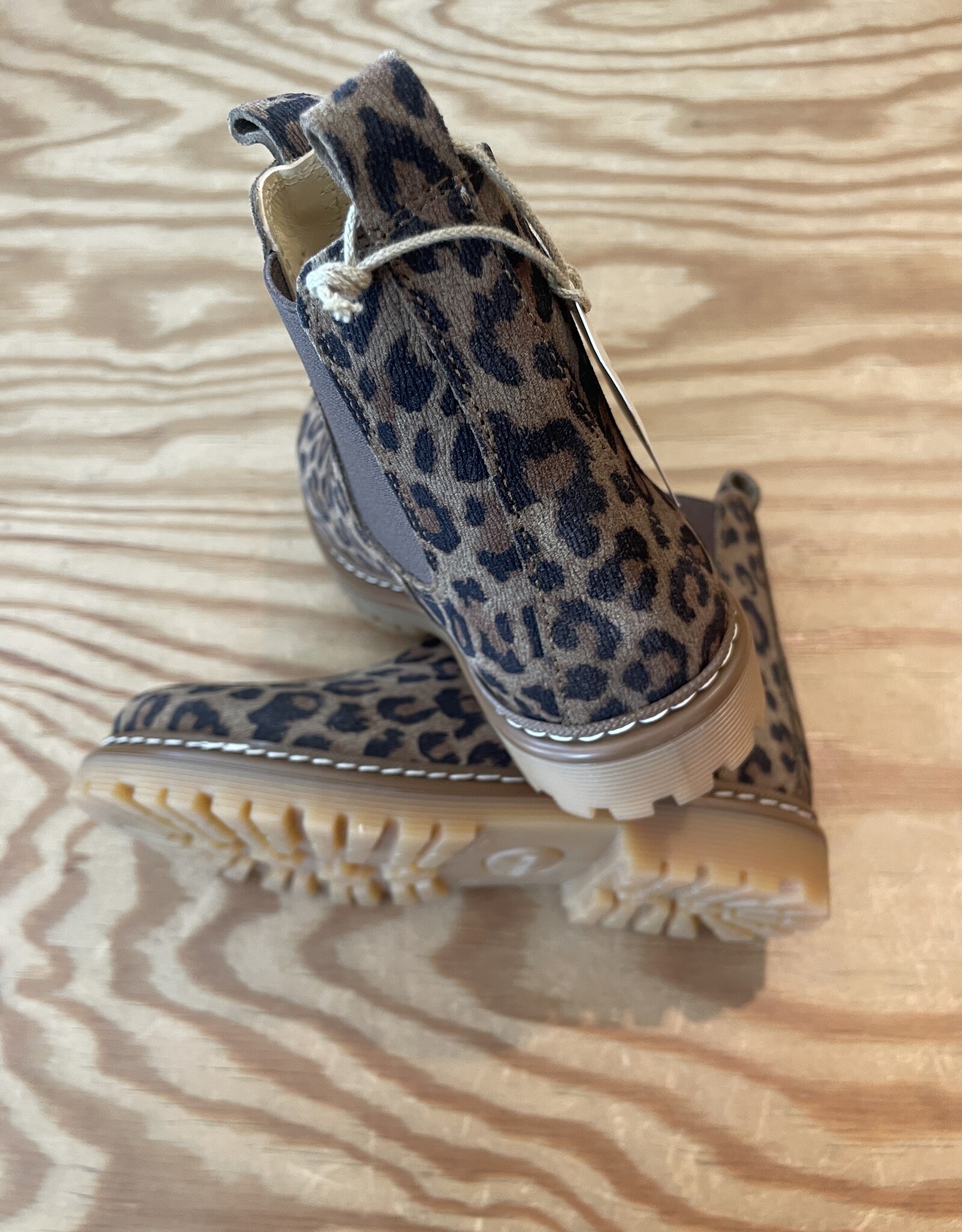 ANGULUS ANGULUS CHELSEA BOOT LEOPARD BROWN