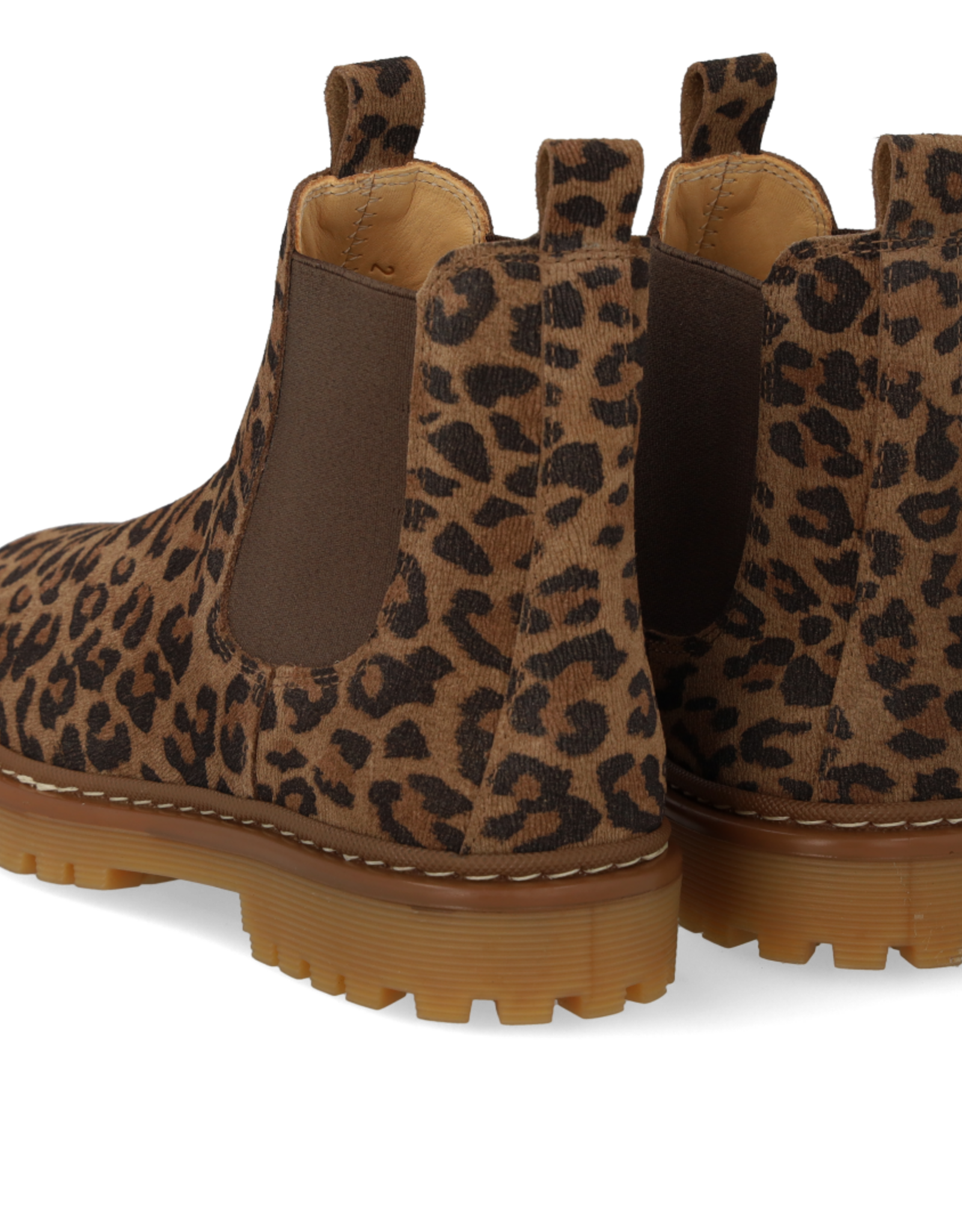 ANGULUS ANGULUS CHELSEA BOOT LEOPARD BROWN