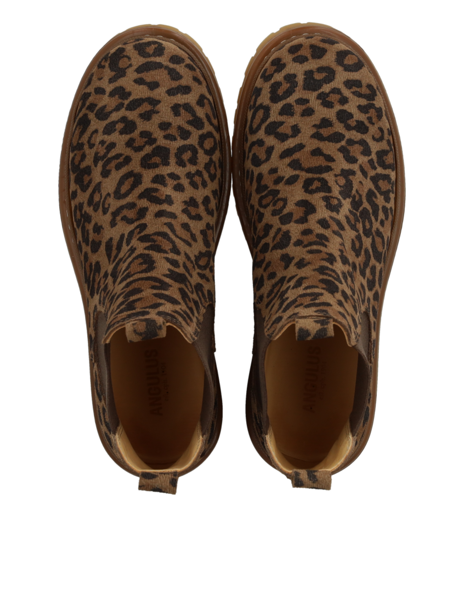 ANGULUS ANGULUS CHELSEA BOOT LEOPARD BROWN