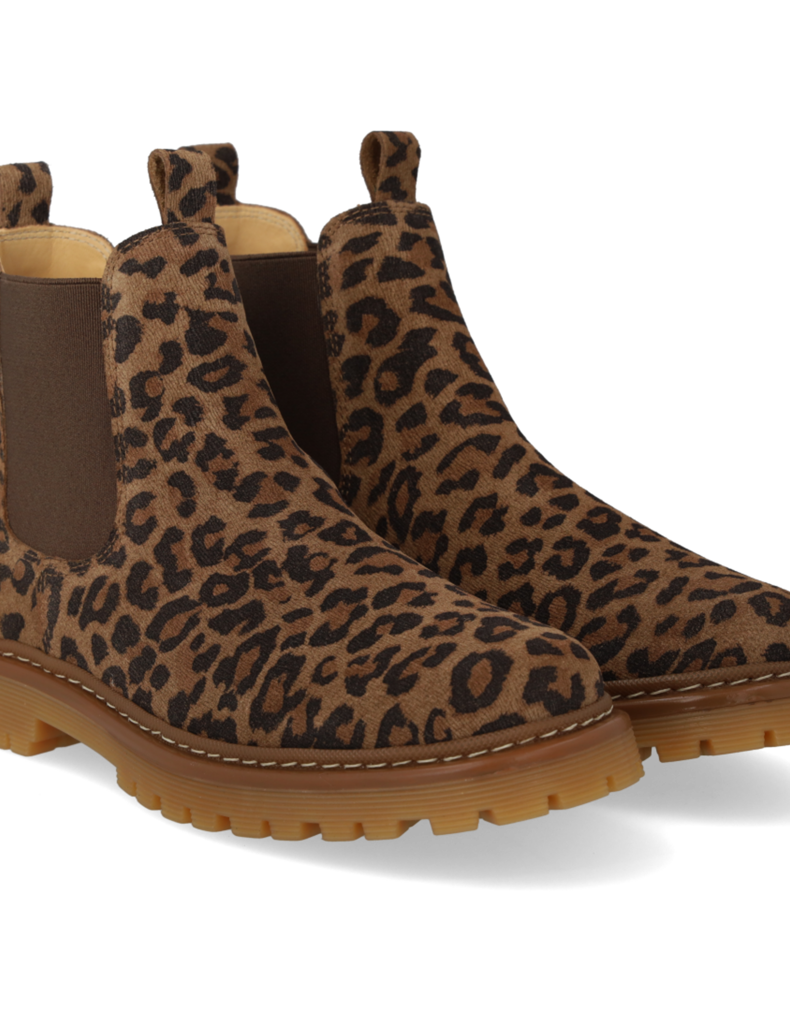 ANGULUS ANGULUS CHELSEA BOOT LEOPARD BROWN