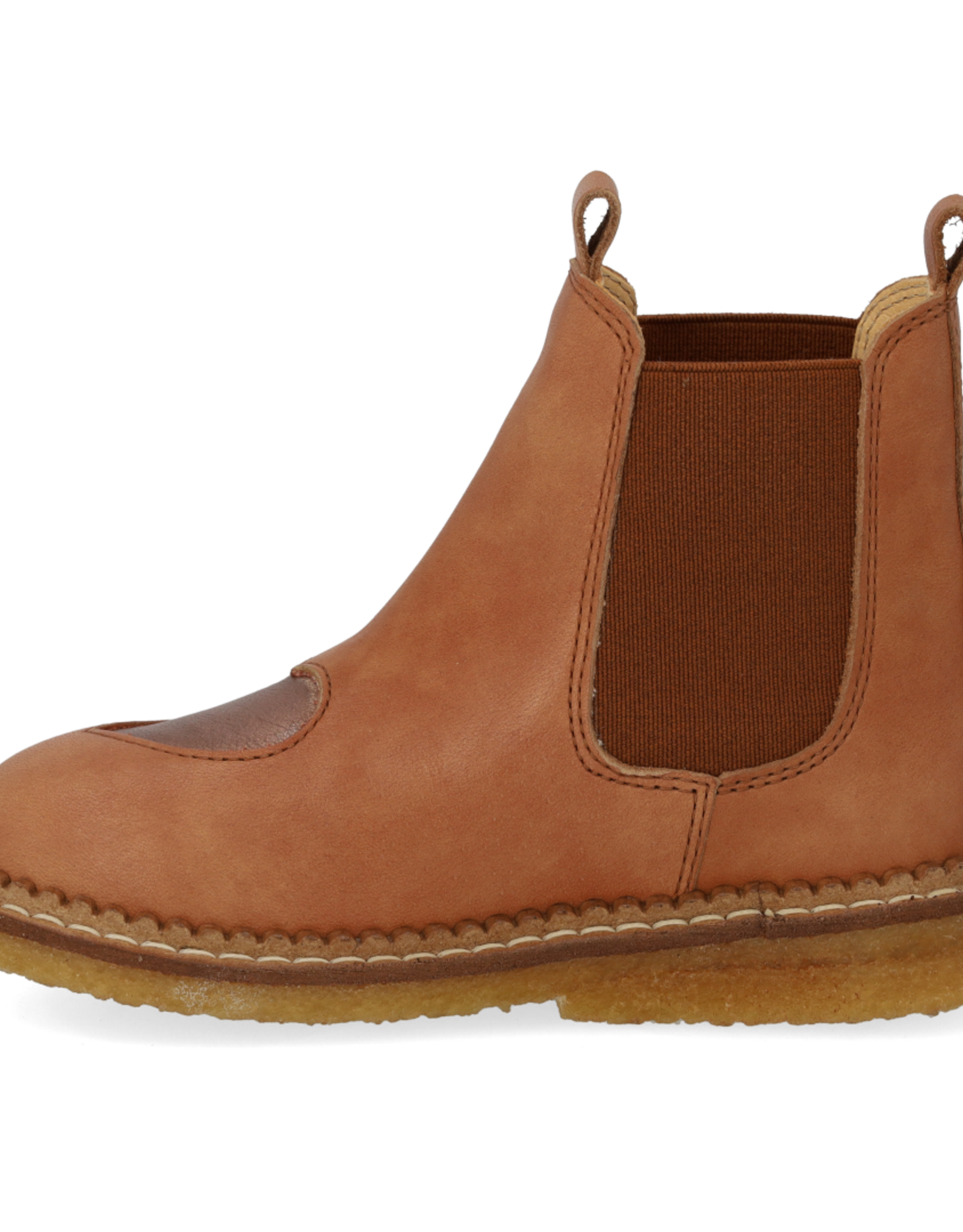ANGULUS ANGULUS CHELSEA BOOT WITH HEART TAN