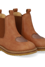 ANGULUS ANGULUS CHELSEA BOOT WITH HEART TAN