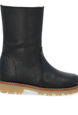 ANGULUS ANGULUS BOOT WITH ZIPPER BLACK LEATHER