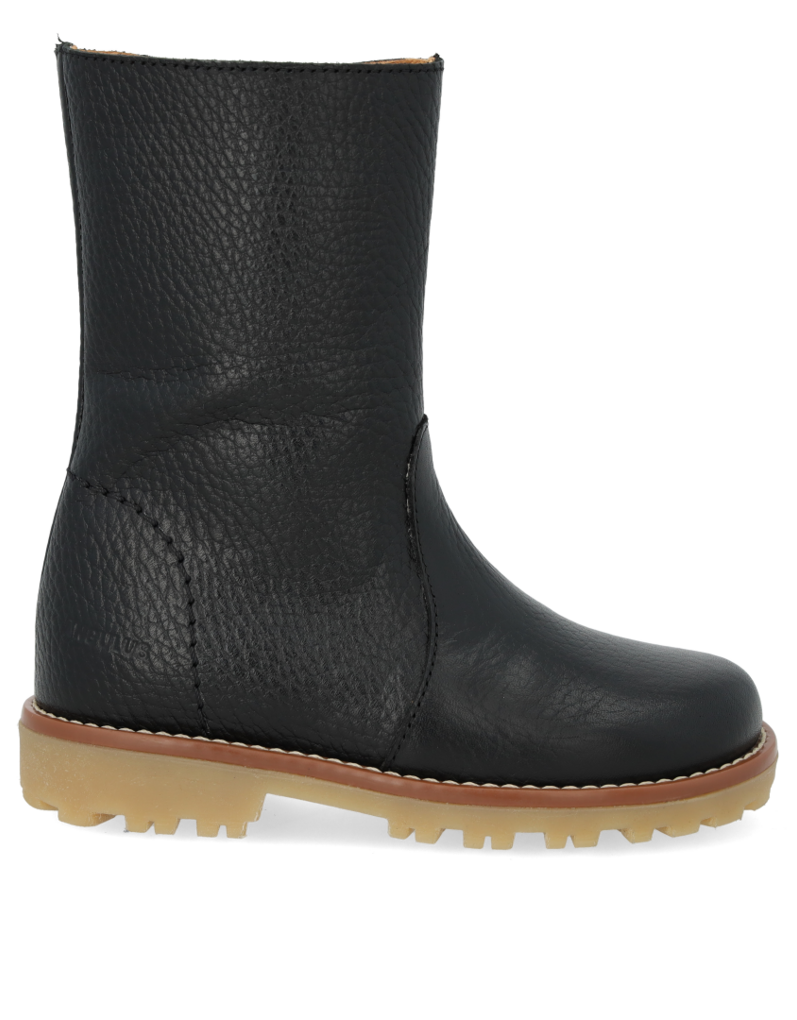 ANGULUS ANGULUS BOOT WITH ZIPPER BLACK LEATHER