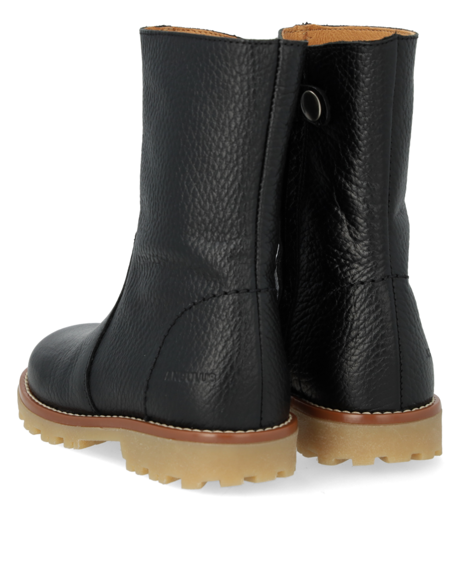 ANGULUS ANGULUS BOOT WITH ZIPPER BLACK LEATHER