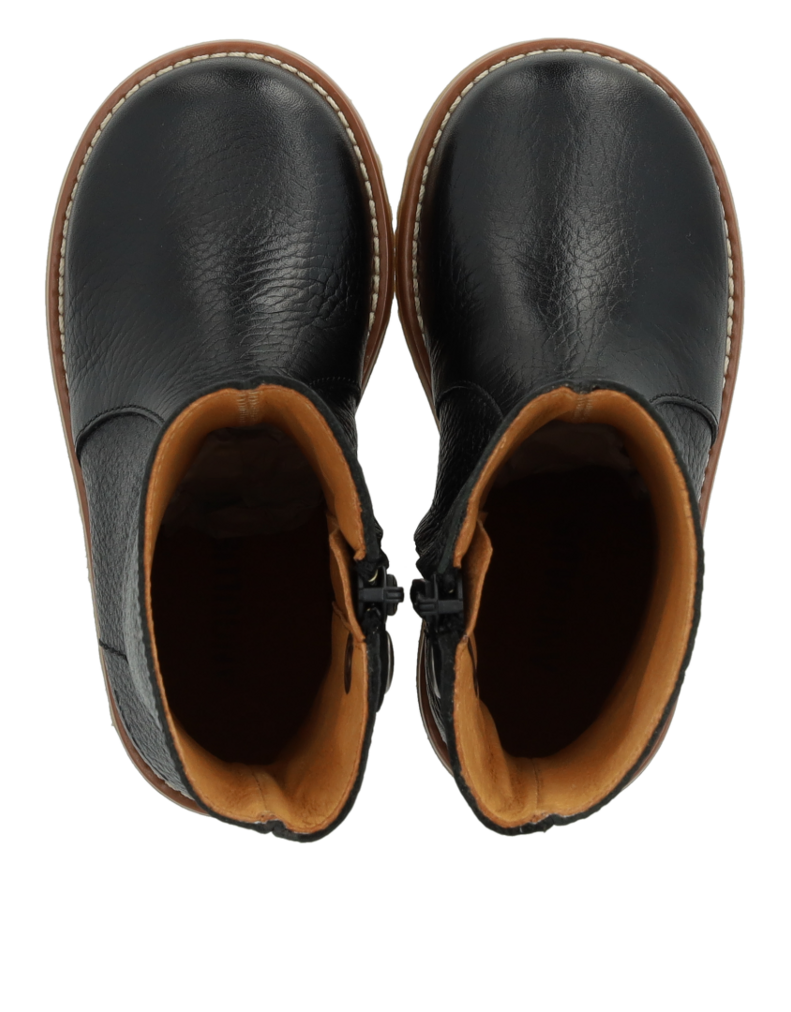 ANGULUS ANGULUS BOOT WITH ZIPPER BLACK LEATHER