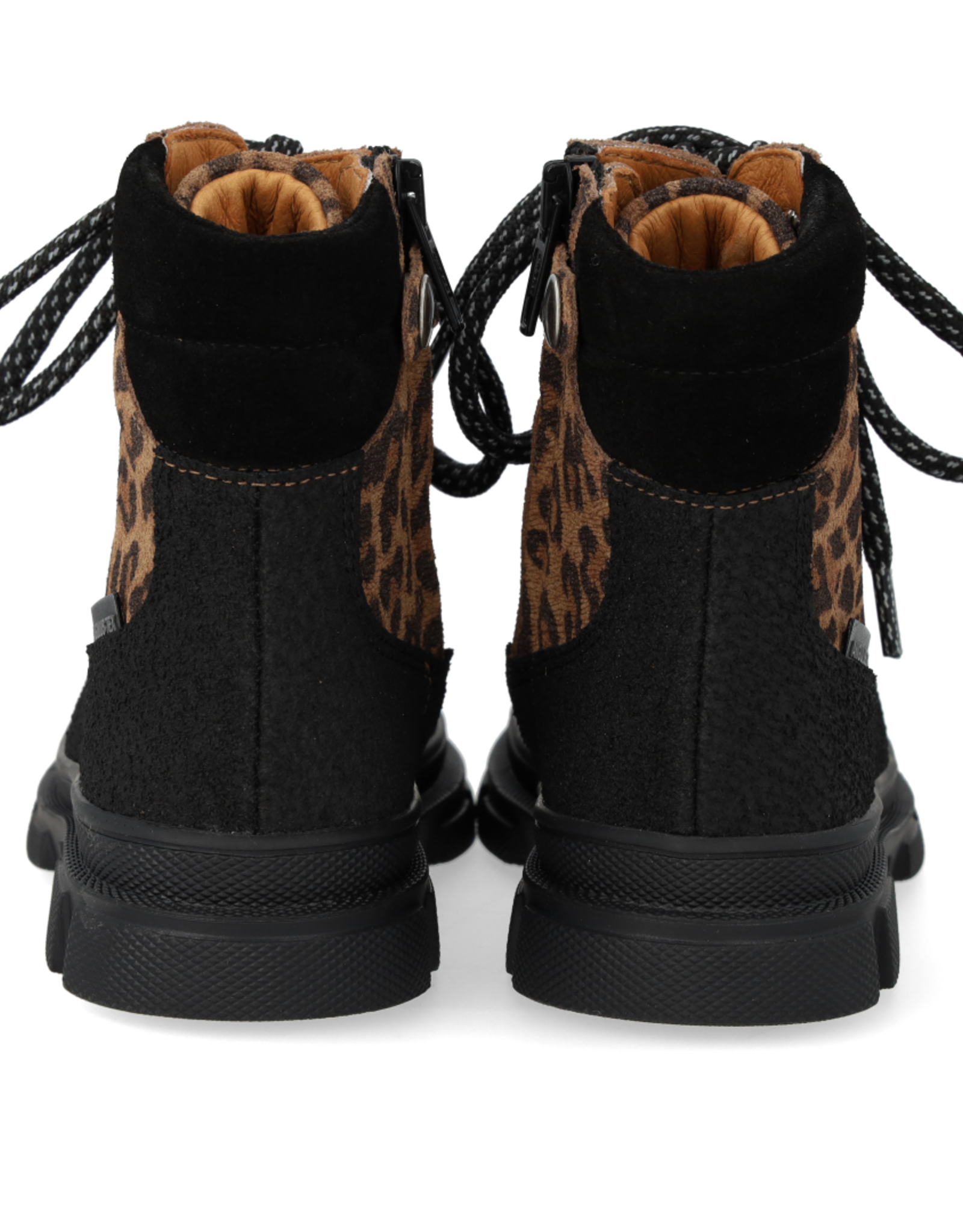 ANGULUS ANGULUS TEX LACE UP BOOT BLACK/LEOPARD