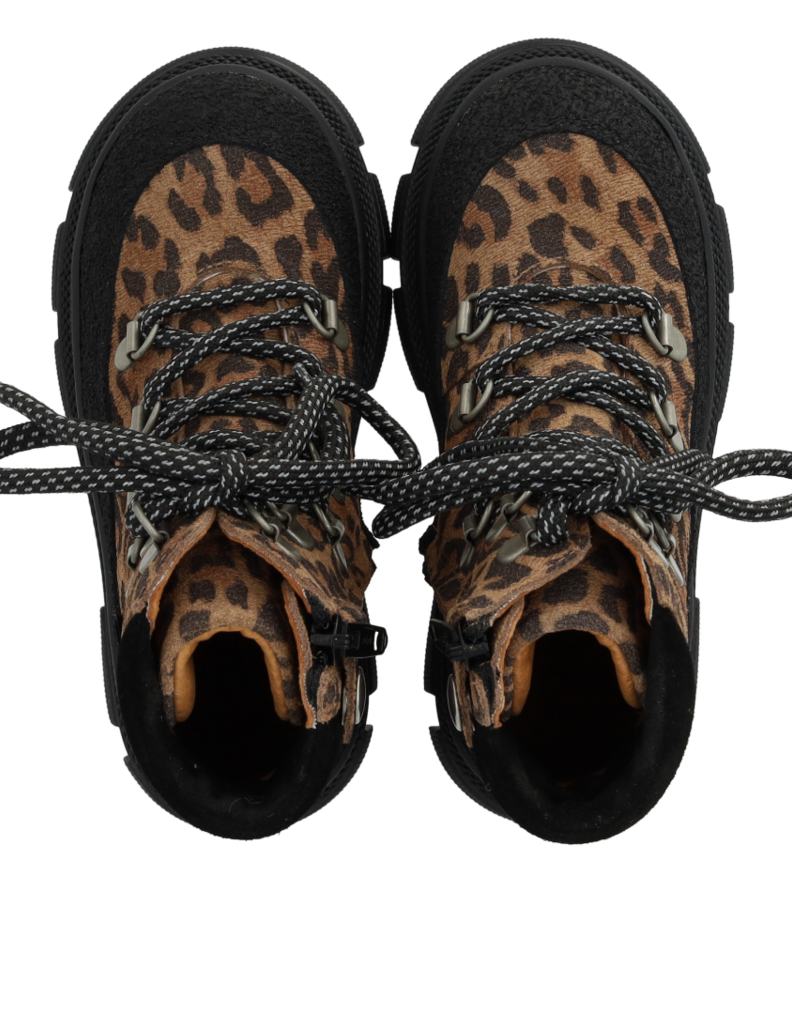 ANGULUS ANGULUS TEX LACE UP BOOT BLACK/LEOPARD