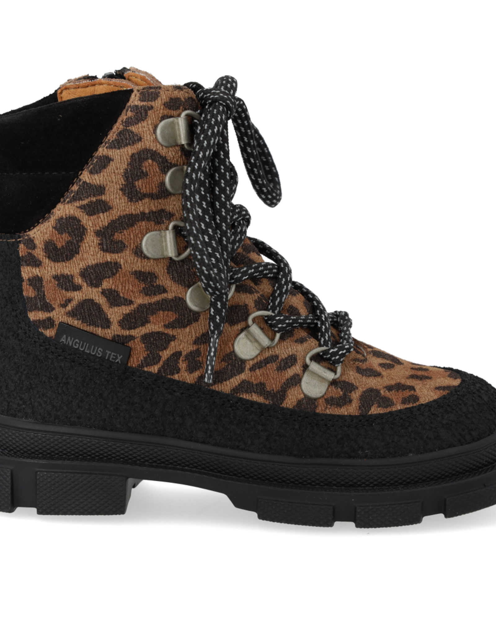 ANGULUS ANGULUS TEX LACE UP BOOT BLACK/LEOPARD
