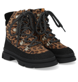 ANGULUS ANGULUS TEX LACE UP BOOT BLACK/LEOPARD