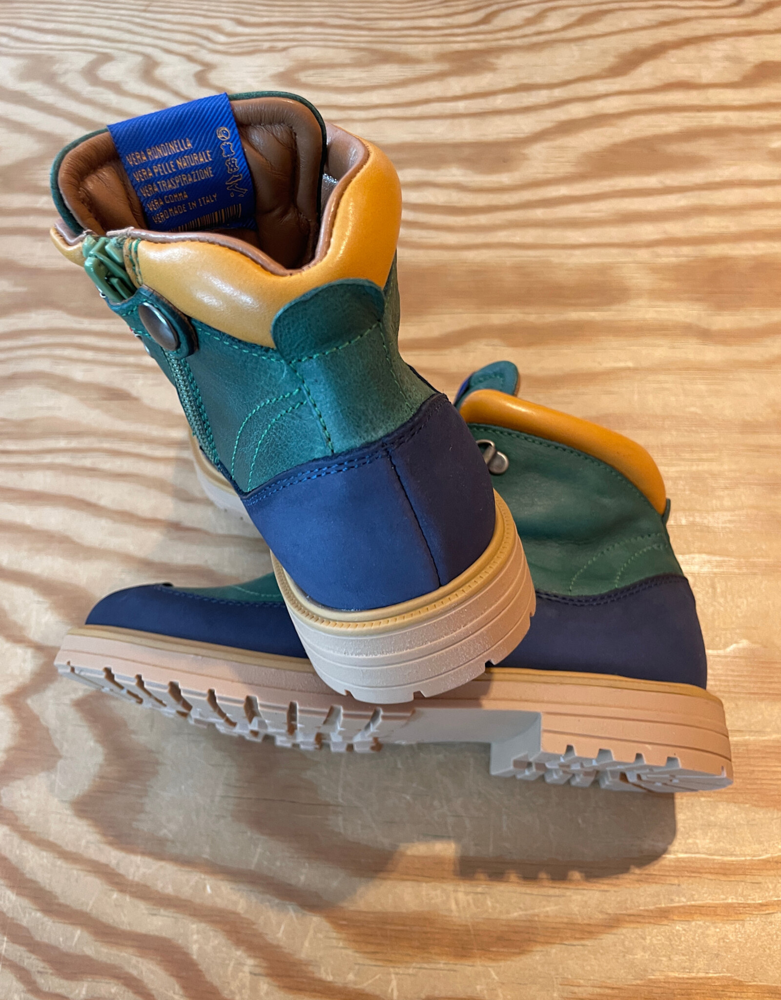 RONDINELLA RONDINELLA 12101 BOOTS BLU/VERDE