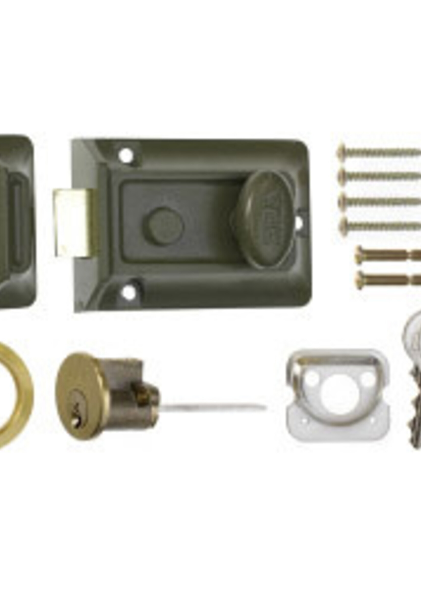 ERA Products Ltd. ERA Traditional Door Lock 60mm Green Body - Brass Cylinder