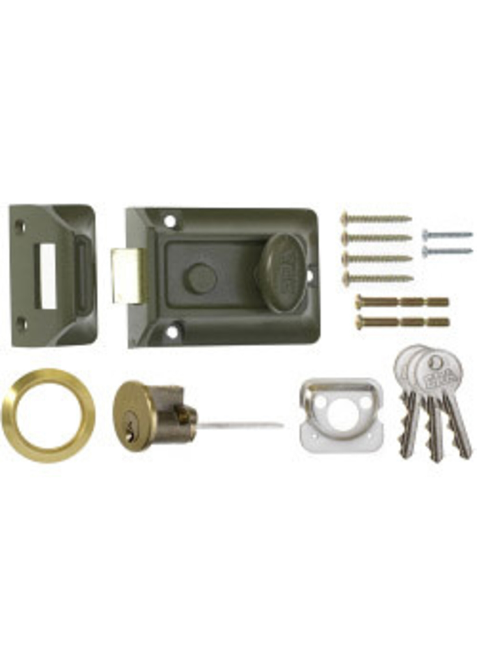ERA Products Ltd. ERA Traditional Door Lock 60mm Green Body Brass Cylinder