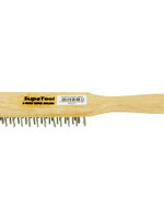 SupaTool SupaTool Wooden Handle Wire Brush 4 Rows