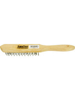 SupaTool SupaTool Wooden Handle Wire Brush 4 Rows