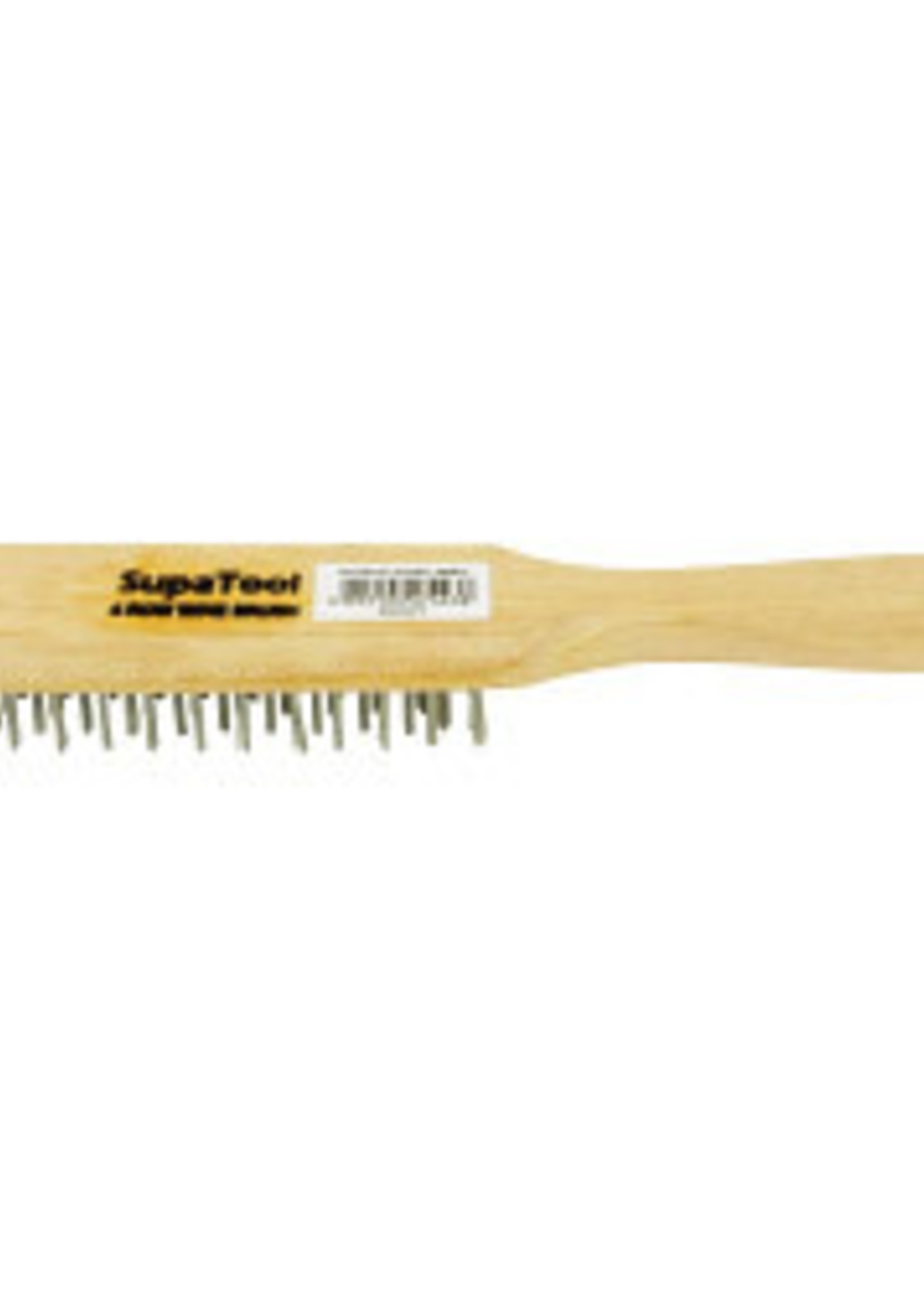 SupaTool SupaTool Wooden Handle Wire Brush 4 Rows