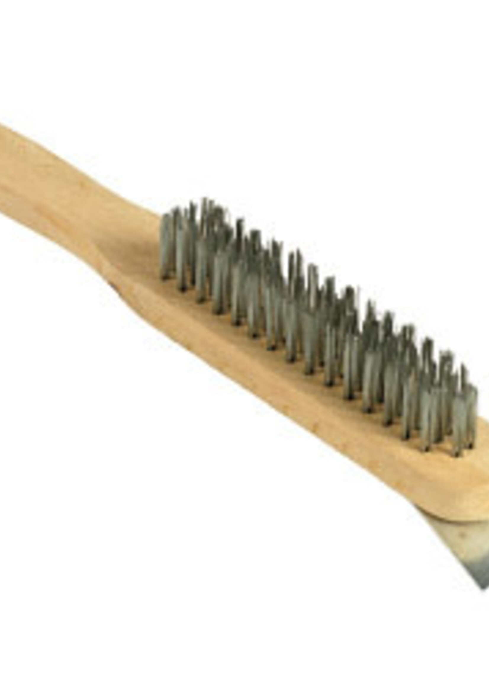 SupaTool SupaTool Wooden Handle Wire Brush 4 Row with Scraper
