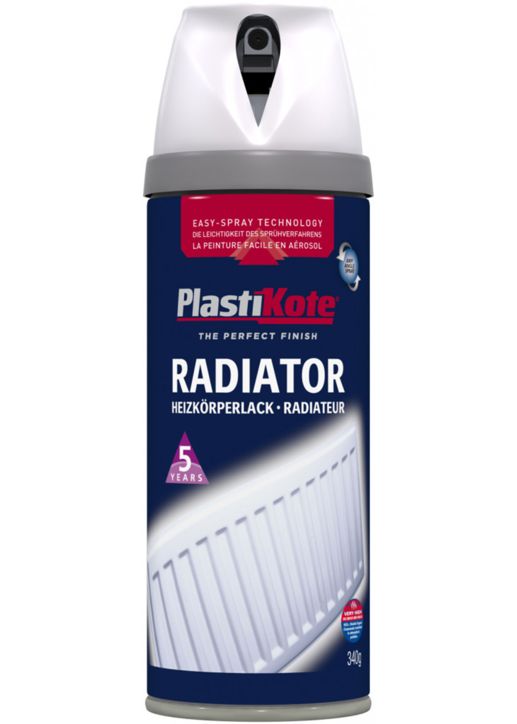 Plasti-Kote Plasti-kote Radiator Spray Paint Gloss white 400ml