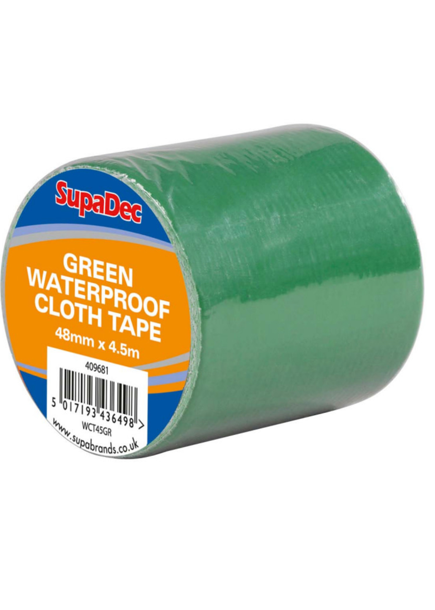 SupaDec SupaDec Waterproof Cloth Tape 48mm x 4.5m Green