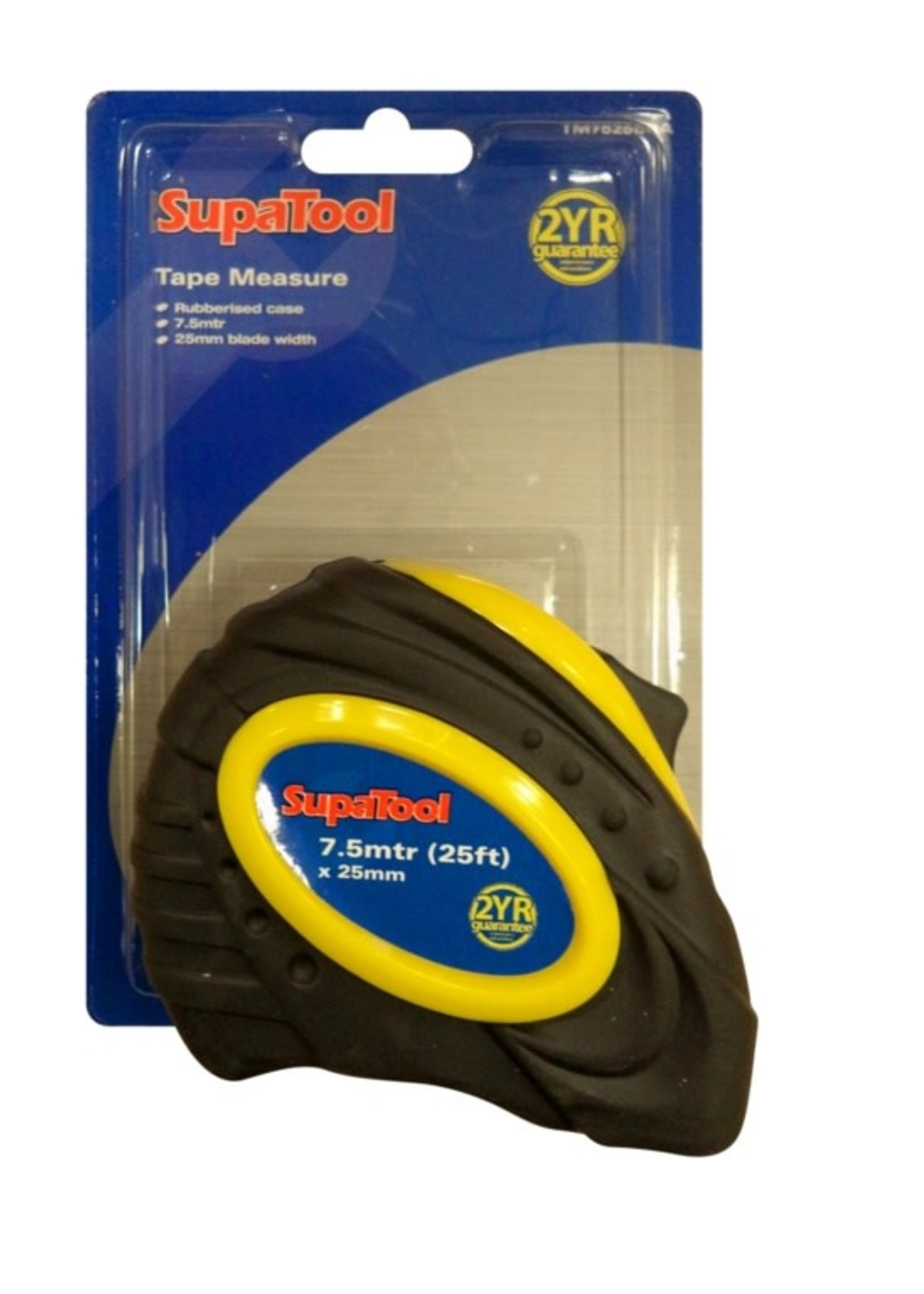 SupaTool SupaTool Rubberised Tape Measure 7.5m x 25mm