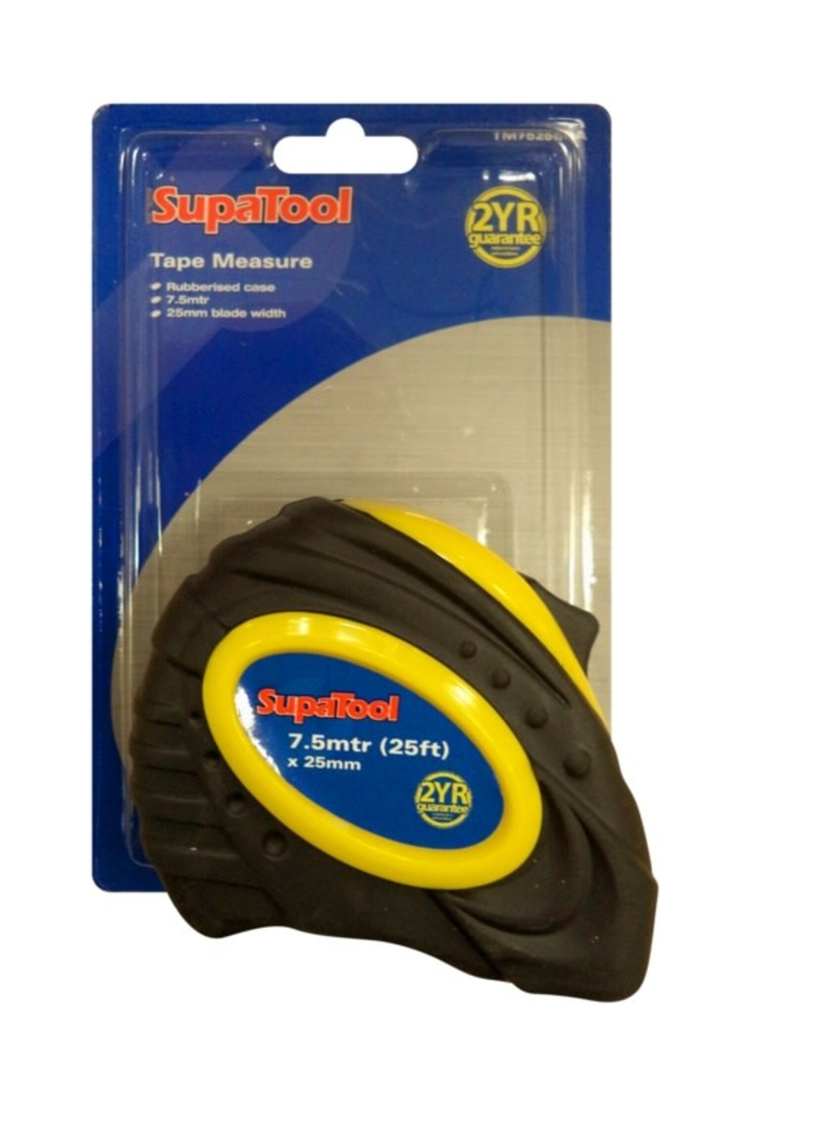 SupaTool SupaTool Rubberised Tape Measure 7.5m x 25mm
