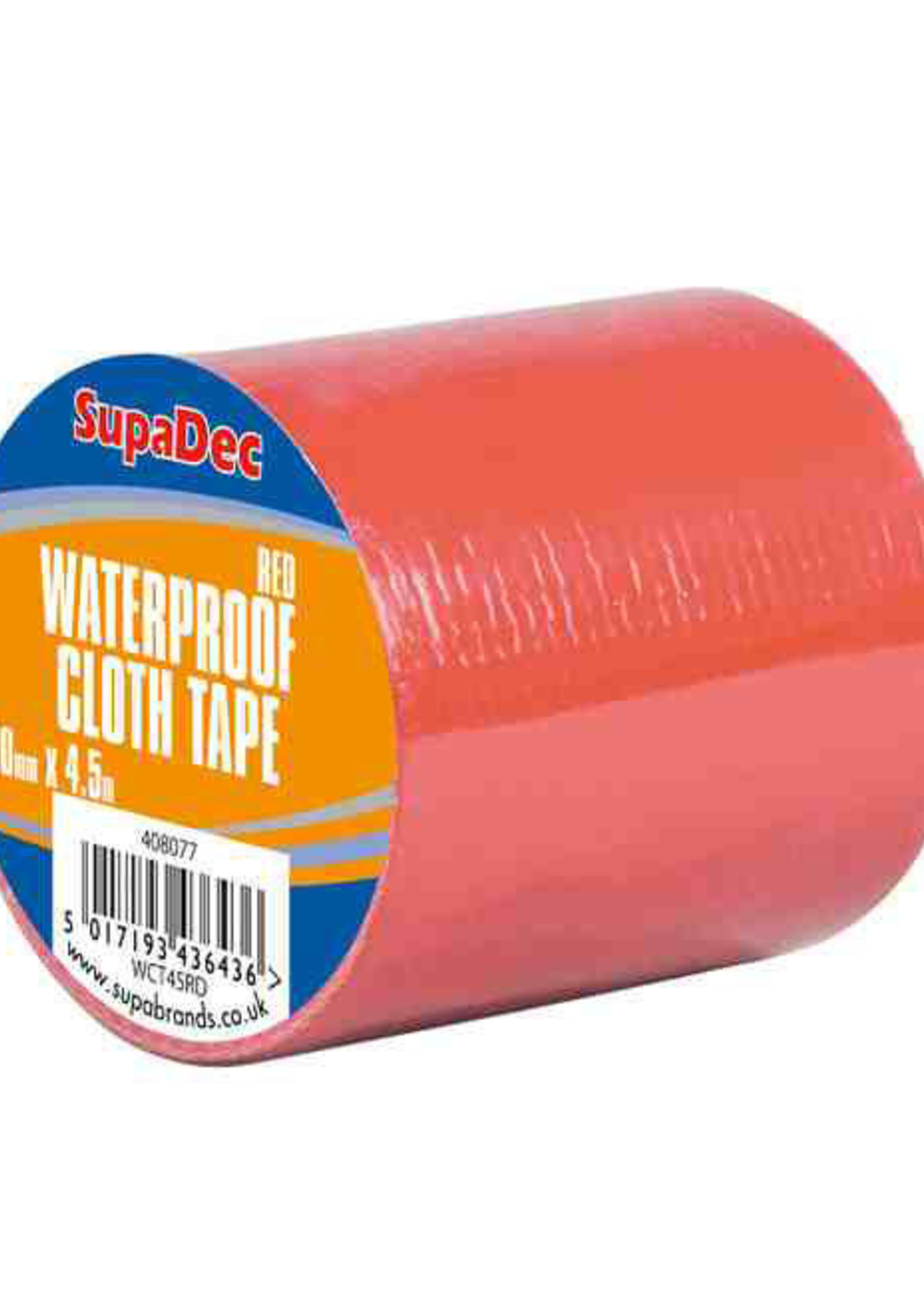 SupaDec SupaDec Waterproof Cloth Tape 48mm x 4.5m Red