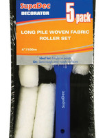 SupaDec Supadec Mini Long Pile Roller Set 4" 100mm 5 pack