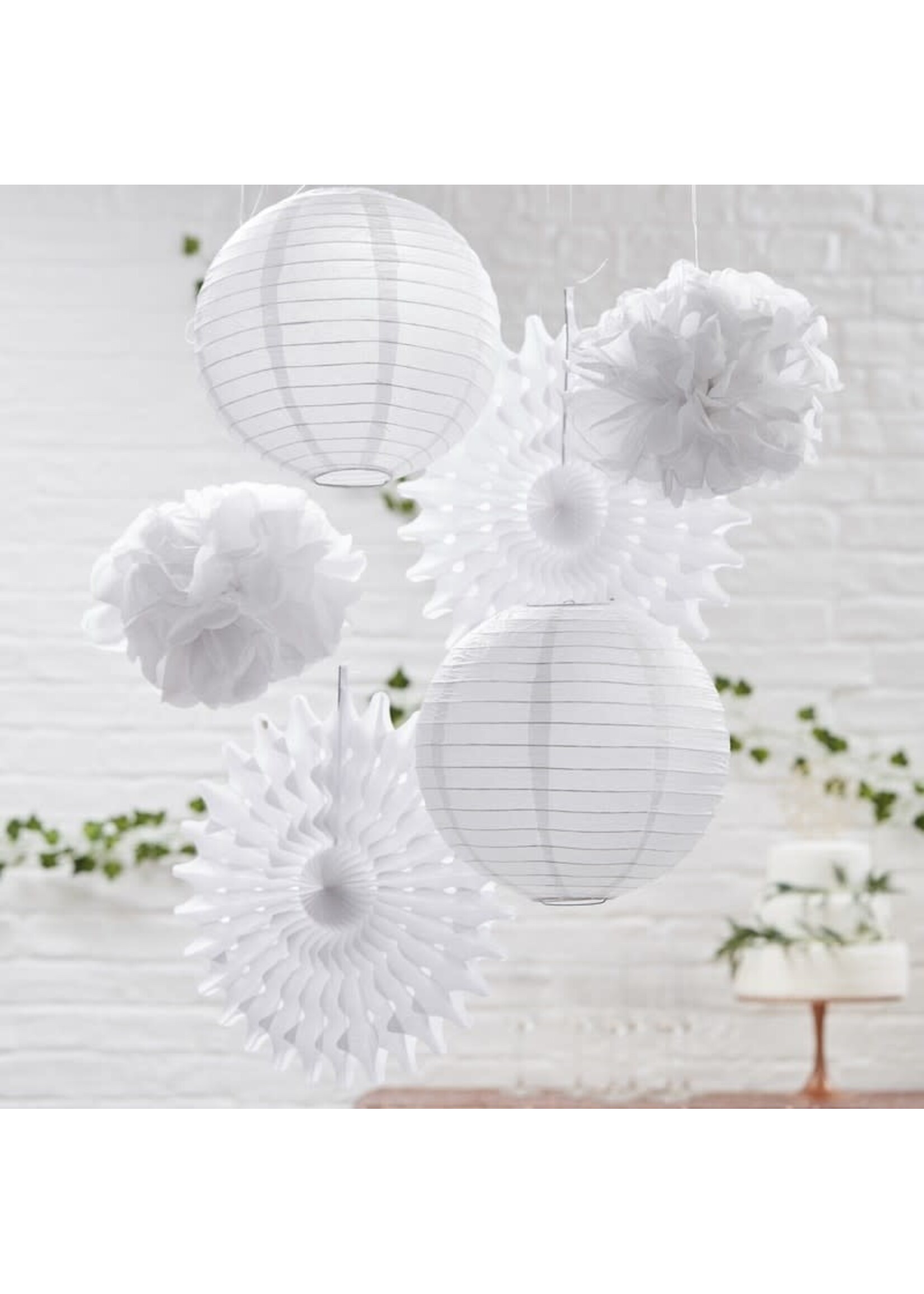 White Hanging Decs
