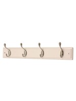 White board hook rail with 4 chrome hooks