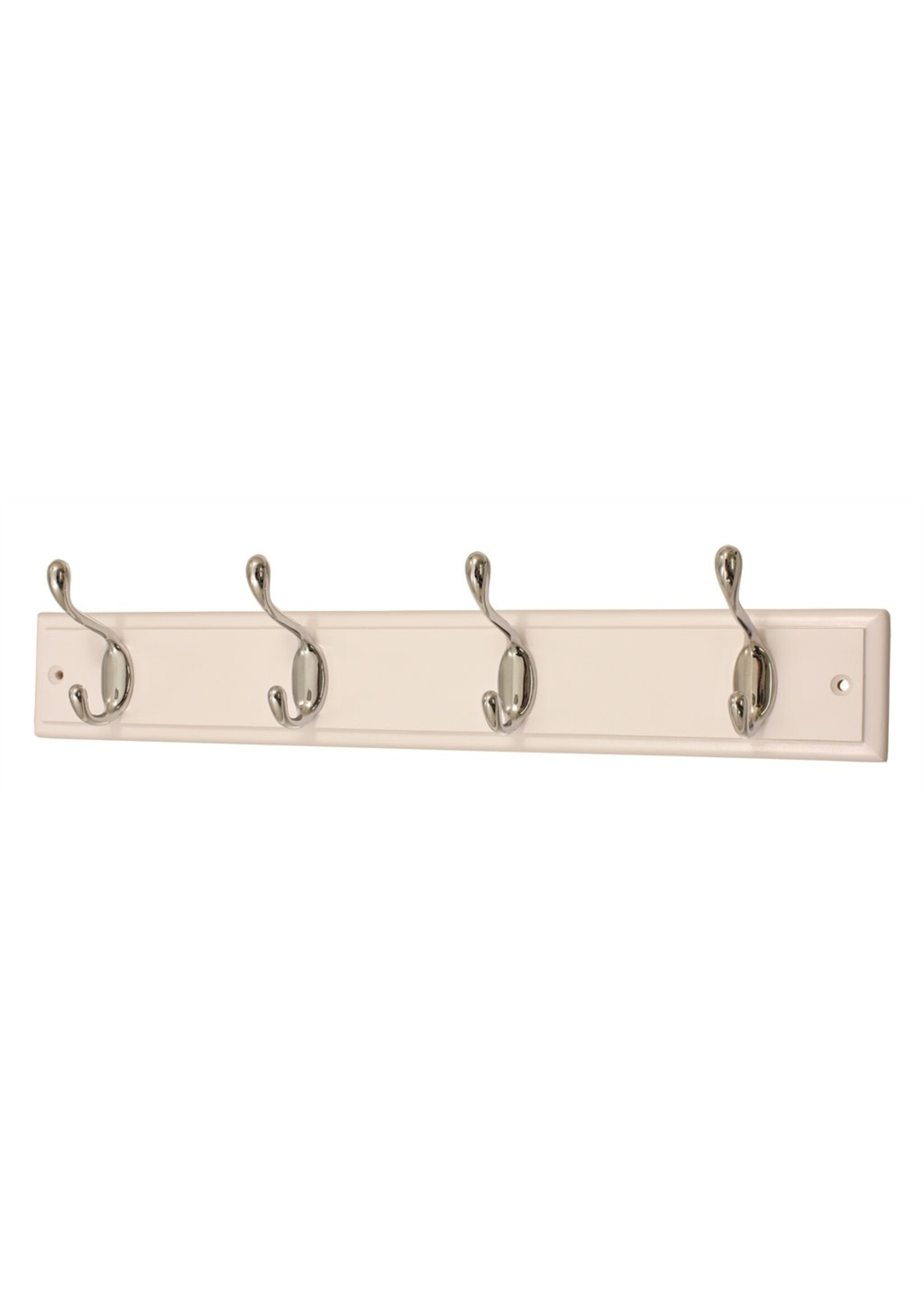 White board hook rail with 4 chrome hooks