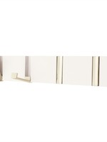 White Coat Hook Board With 4 Folding Chrome Hooks