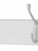 White 4 Coat Hooks On Board