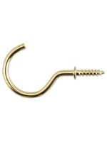 Brass Cup Hooks x5 50mm