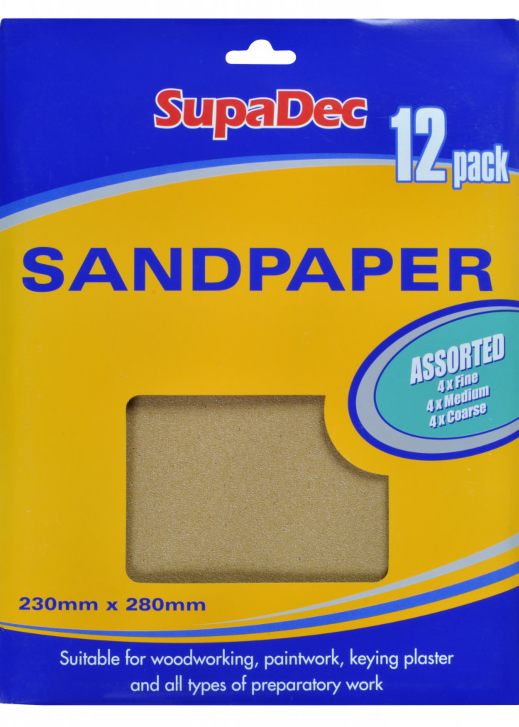 SupaDec SupaDec Sandpaper Assorted 12 Pack
