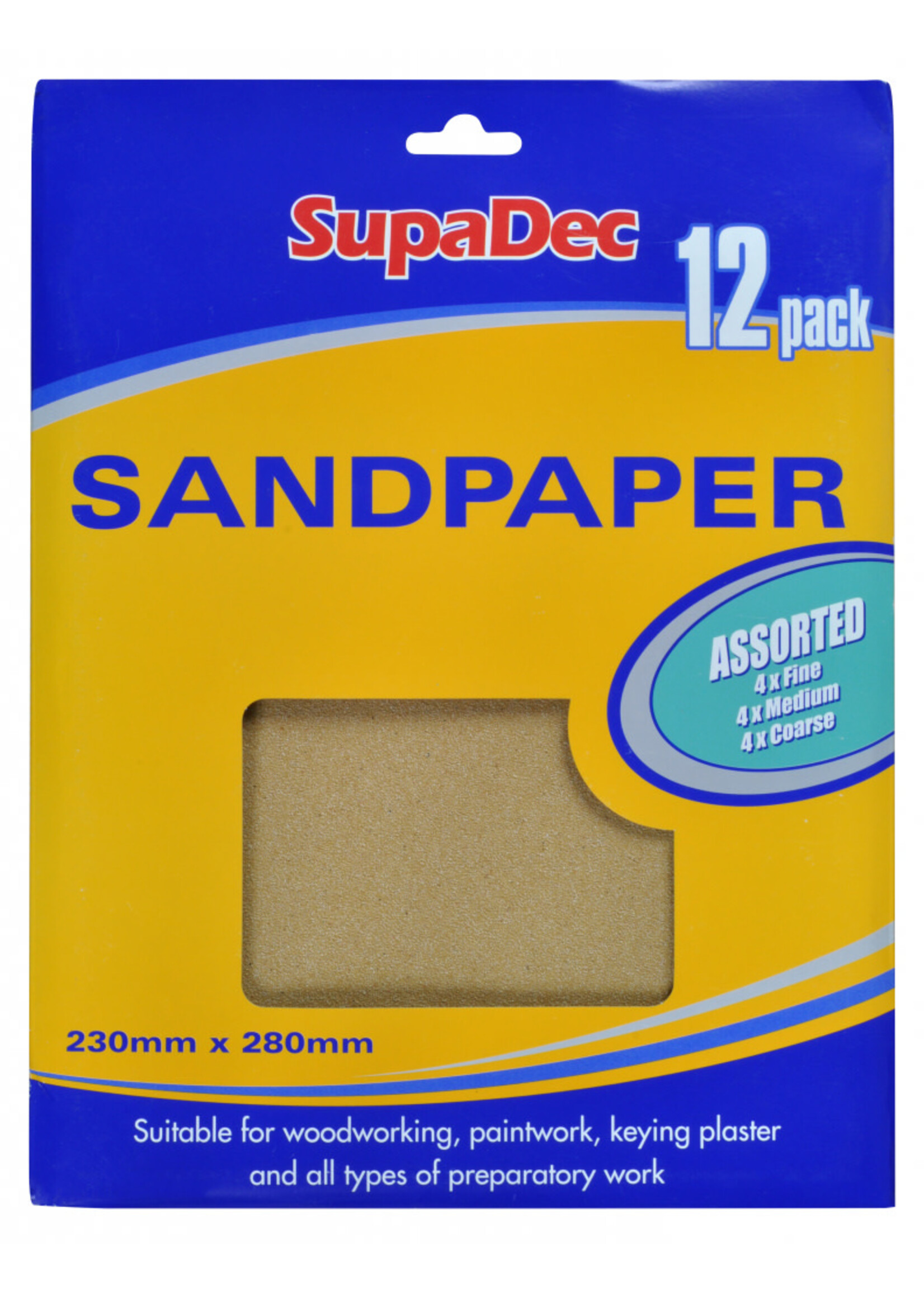 SupaDec SupaDec Sandpaper Assorted 12 Pack