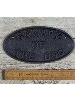 Cottingham Collection Beware Of The Dog Plaque With Hanging Chain