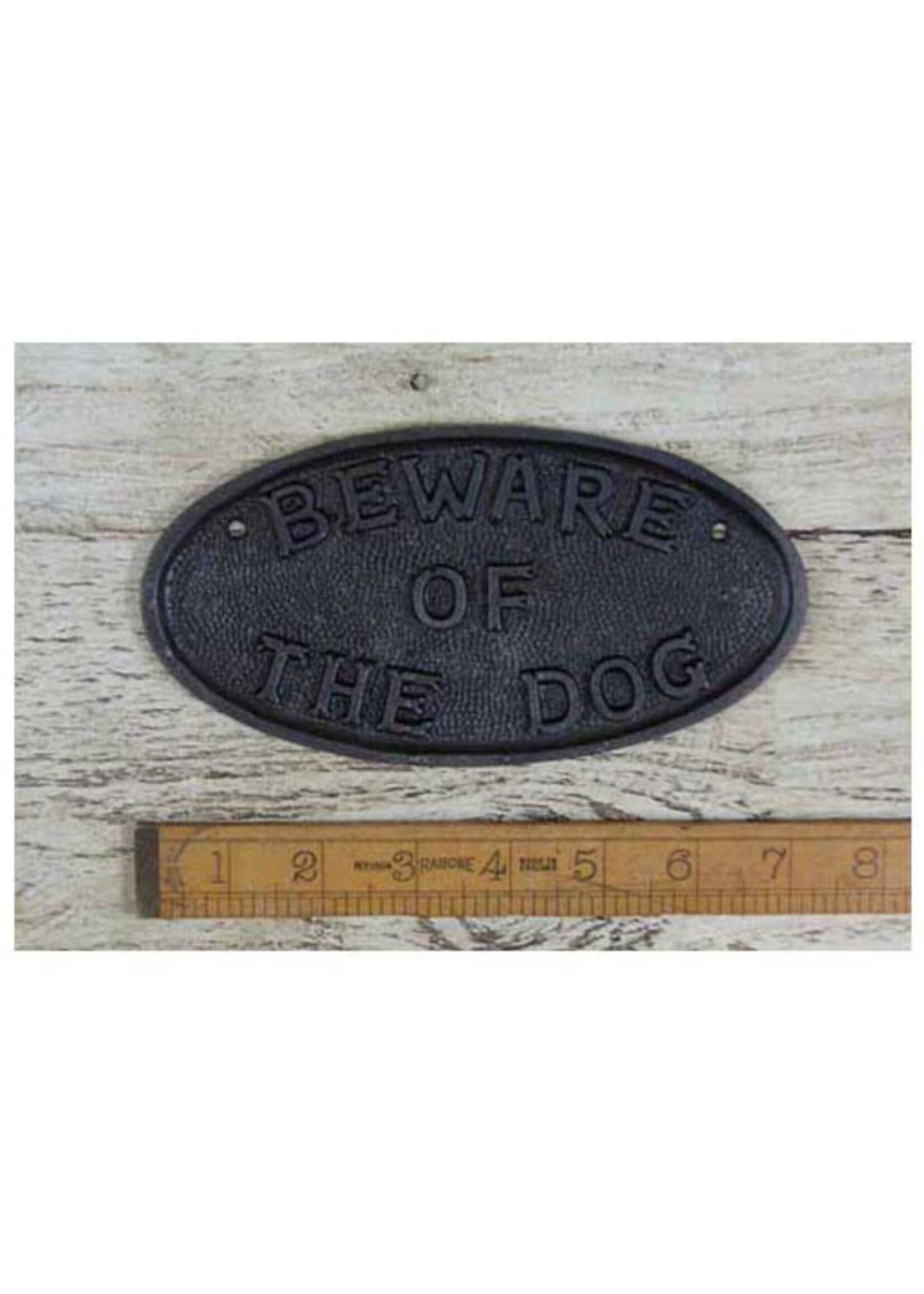 Cottingham Collection Beware Of The Dog Plaque With Hanging Chain