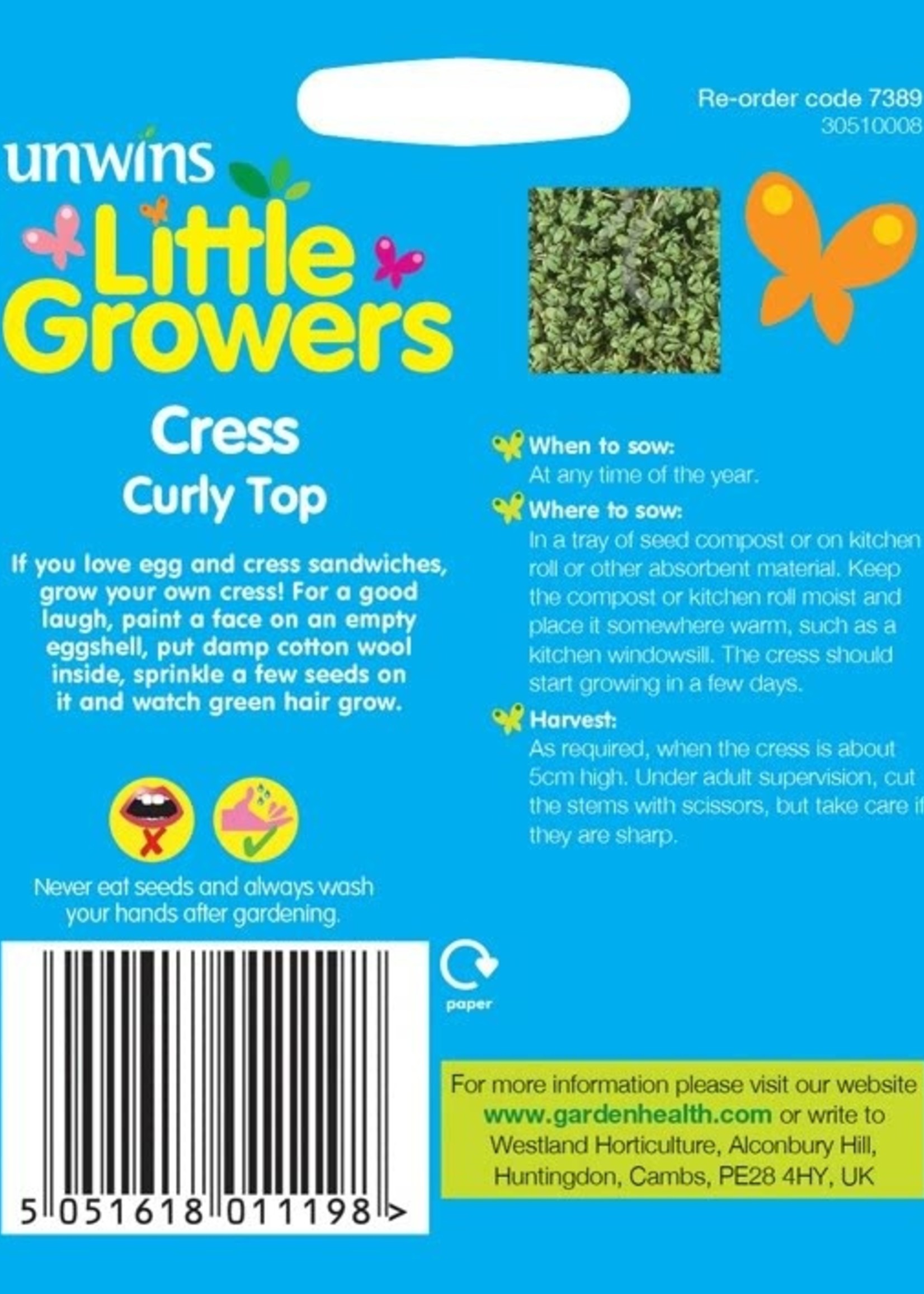 Unwins Little Growers - Cress Curly Top