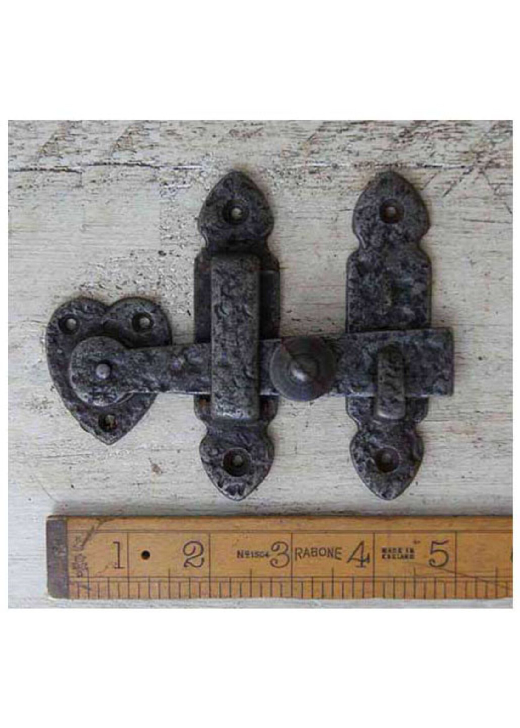 Cottingham Collection Heart Shaped Gate Latch Hand Forged in Cast Iron