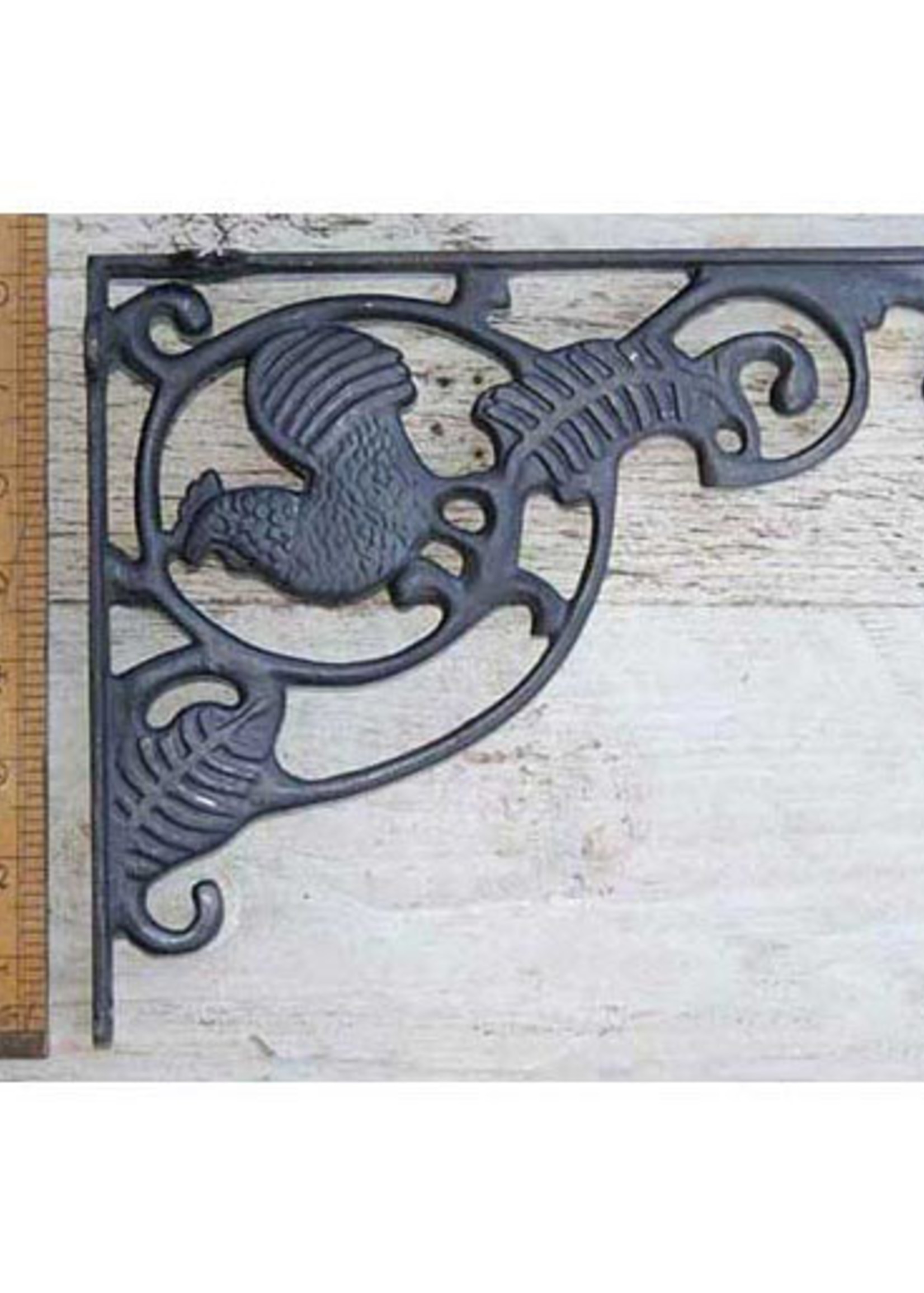 Cast Iron Shelf Bracket 'Cockerel' Design