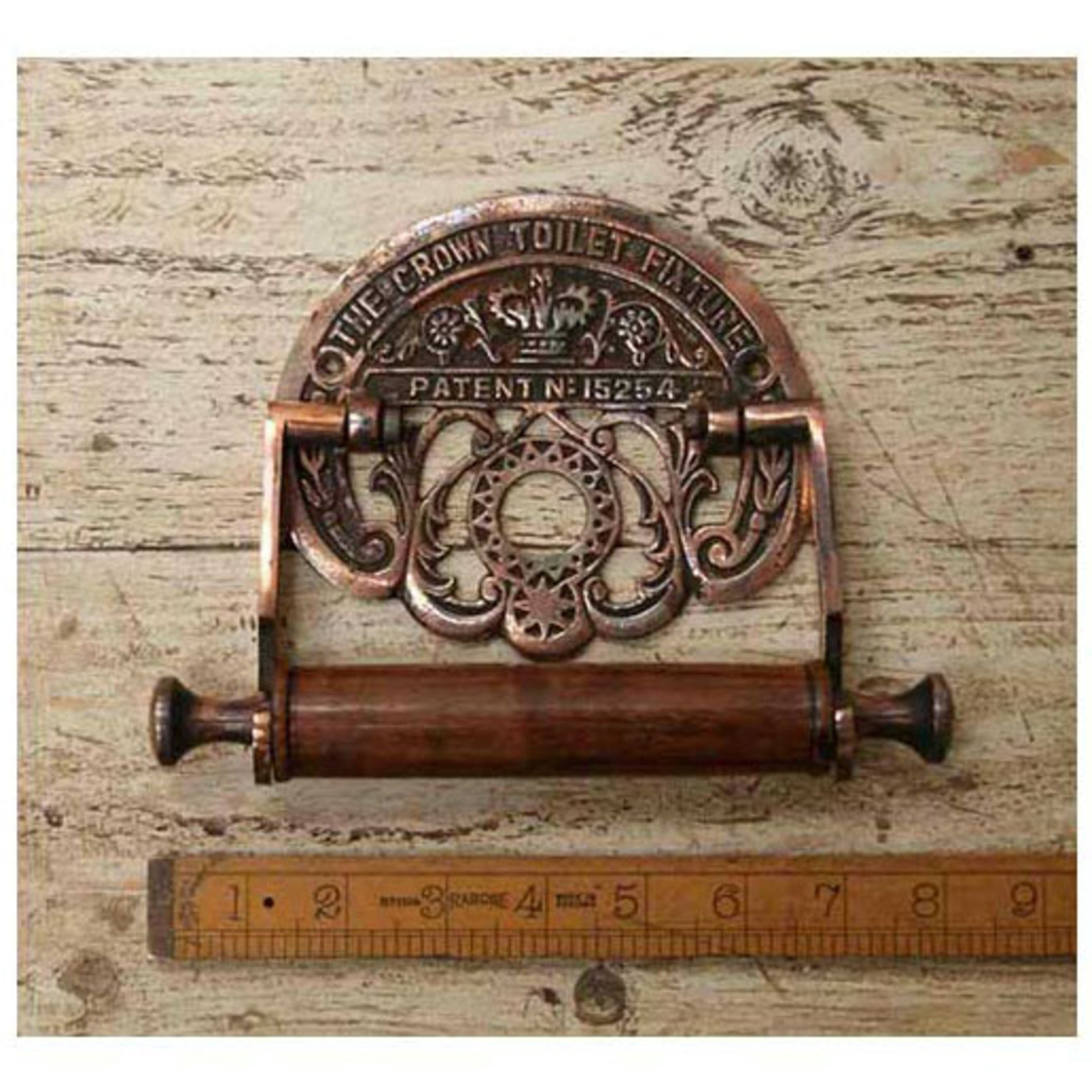 Copper 'Crown' Toilet Roll Holder