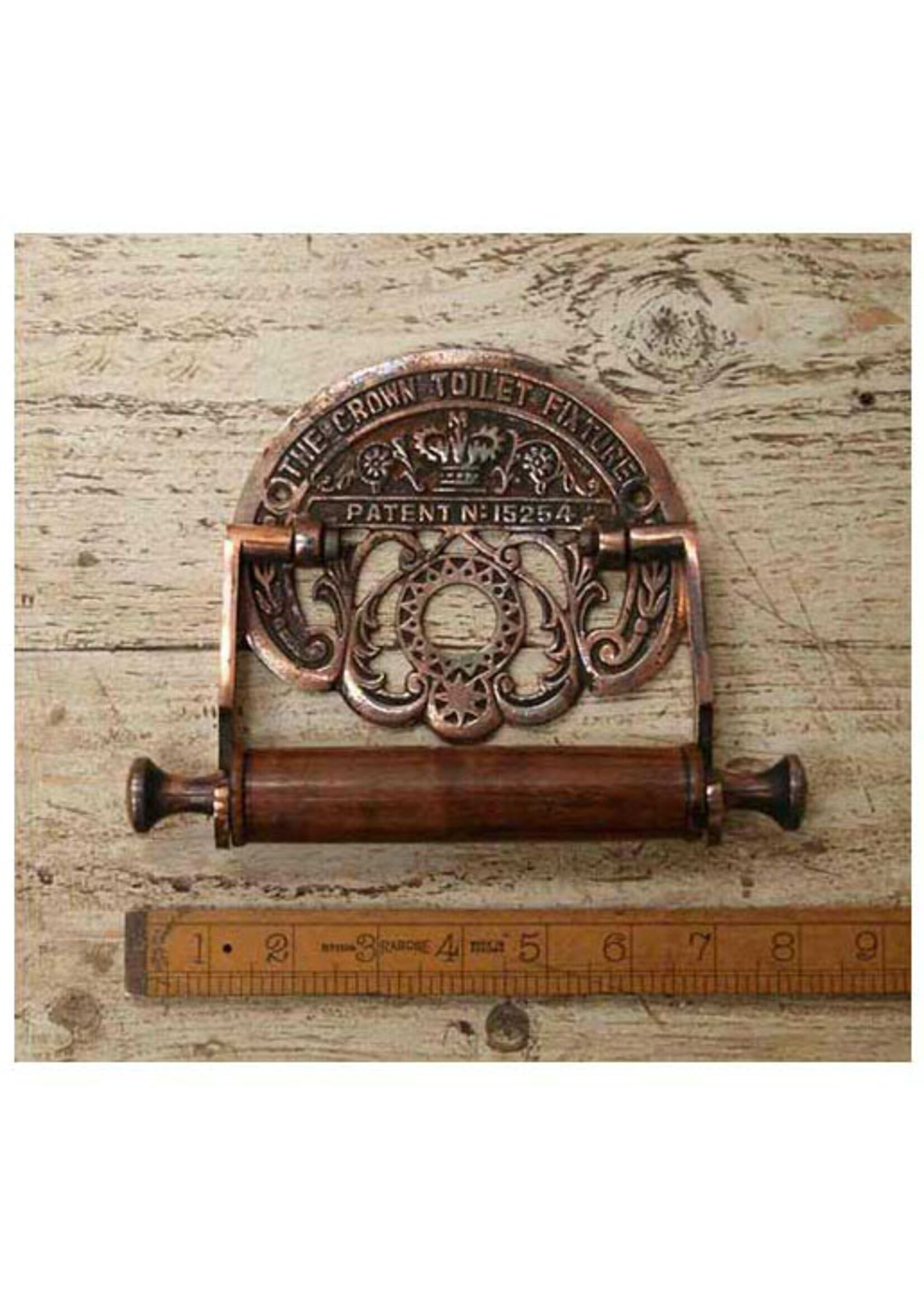 Cottingham Collection Copper 'Crown' Toilet Roll Holder