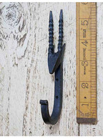 Cast Iron 'Gazelle' Scroll Hook Black Waxed