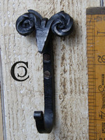 Cottingham Collection Cast Iron 'Sheep' Scroll Hook Black Waxed